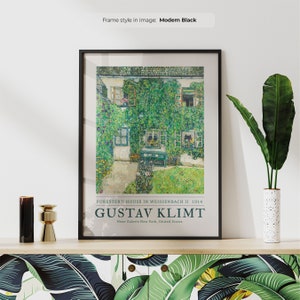 Gustav Klimt Poster - Forester&#39;s House in Weissenbach II | Frame Included | Garden Art | Modern Wall Art | A1/A2/A3/A4