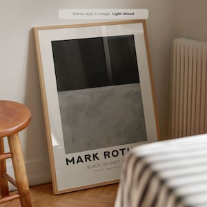 Mark Rothko Poster - Black on Grey | Frame Included | Abstract Wall Art | Modern Wall Art | Framed Art | A1/A2/A3/A4