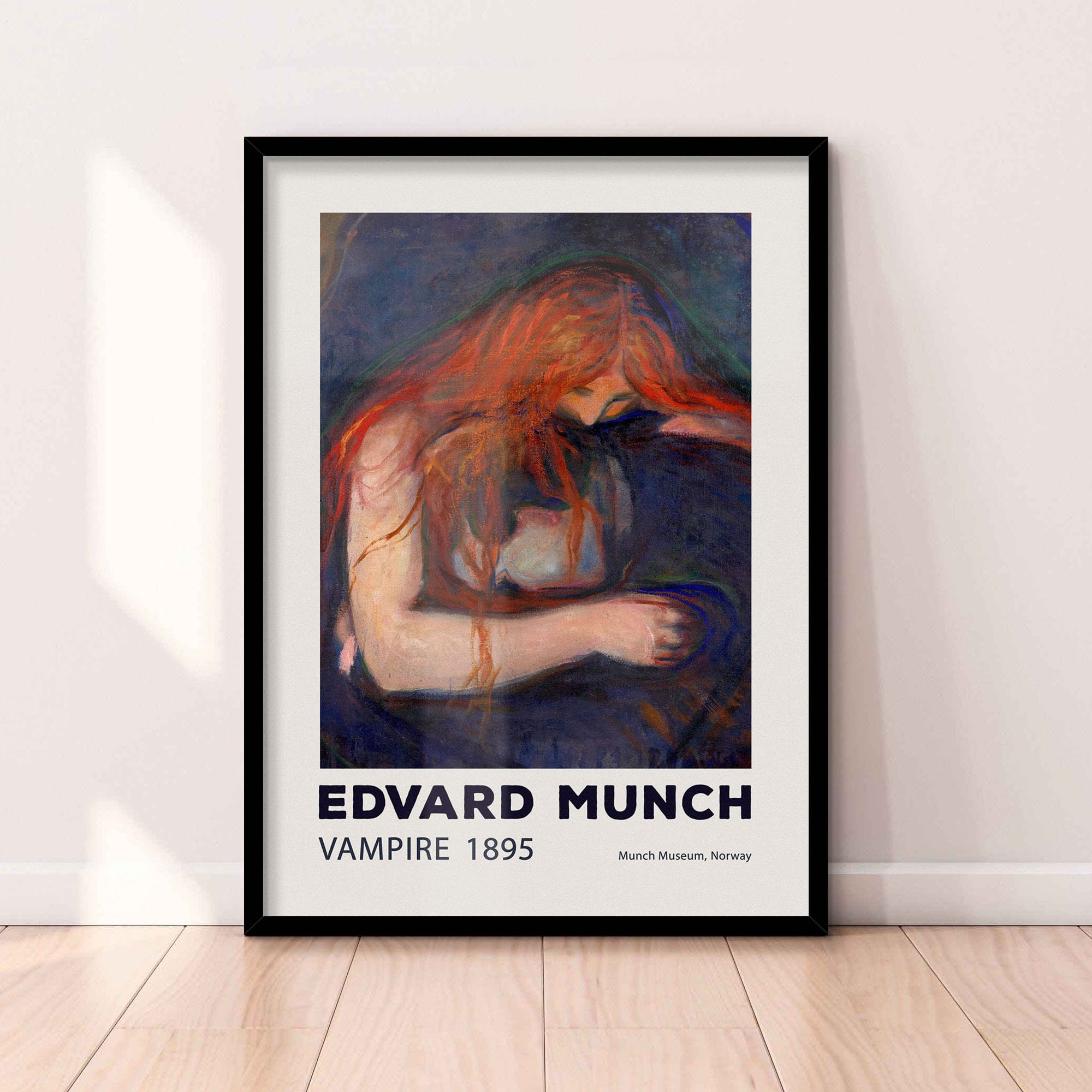 Edvard Munch Vampire Historical Painting Vintage Print -  Israel