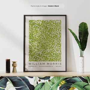 Willow Bough Pattern (1887) - William Morris | Frame Included | Exhibition Poster | Floral Pattern | Victorian Era Art | Framed Art