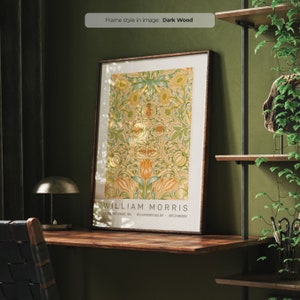 Lily and Pomegranate (1886) - William Morris | Frame Included | Exhibition Poster | Floral Pattern | Victorian Era Art | Framed Art