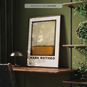 Póster de Mark Rothko - N.º 7 (1963) / Marco incluido / Arte mural abstracto / Arte mural moderno / Arte enmarcado / A1/A2/A3/A4