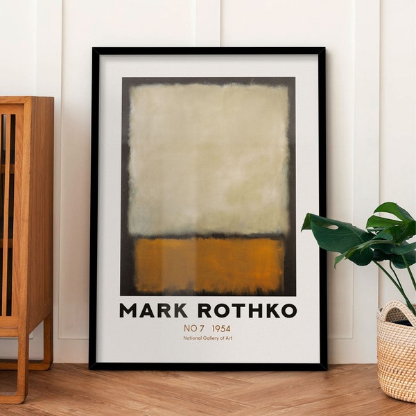 Mark Rothko  Print, Rothko Exhibition Poster, Modern Wall Art For Living Room, Famous Art Prints, Poster Gift, No 7