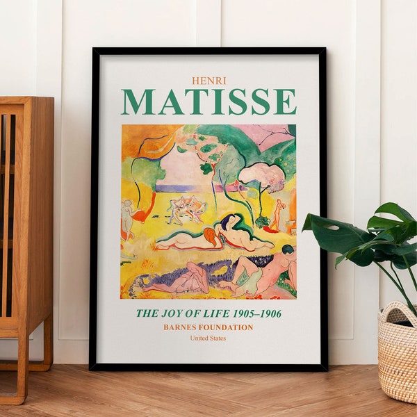 Henri Matisse  Print, Matisse Exhibition Poster, Modern Wall Art For Living Room, Famous Art Prints, Poster Gift, The Joy Of Life