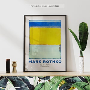Pôster de Mark Rothko - No. 10 (1950) | Moldura incluída | Arte de parede abstrata | Arte de parede moderna | Arte emoldurada | A1/A2/A3/A4