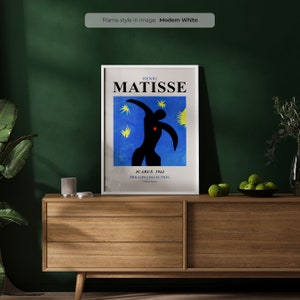Ícaro (1944) - Henri Matisse / Marco incluido / Cielo estrellado / Impresión enmarcada de arte moderno / Arte enmarcado / Tamaños populares / Listo para colgar