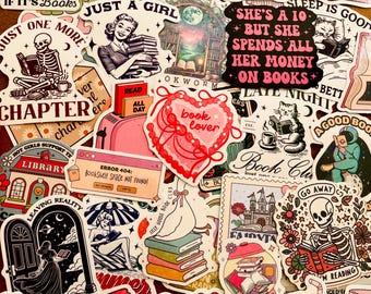 Bookish Stickers Pack for Readers | Journal, Laptop, Water Bottle Decals