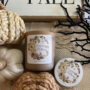 Cozy Creamy Nutmeg Candle Luxury Candle 100% Soy wax candle Phthalate Free Candle Paraben Free Cruelty Free Vegan Woman owned business 2024