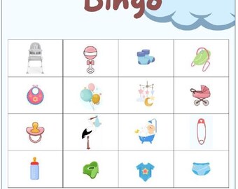 bingo de baby shower
