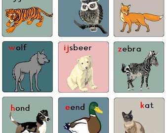 Lotto - juego de cartas con animales para los más pequeños