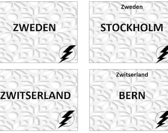Juego de memoria educativo países de Europa y capitales.