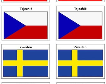 Juego de memoria Banderas de Europa