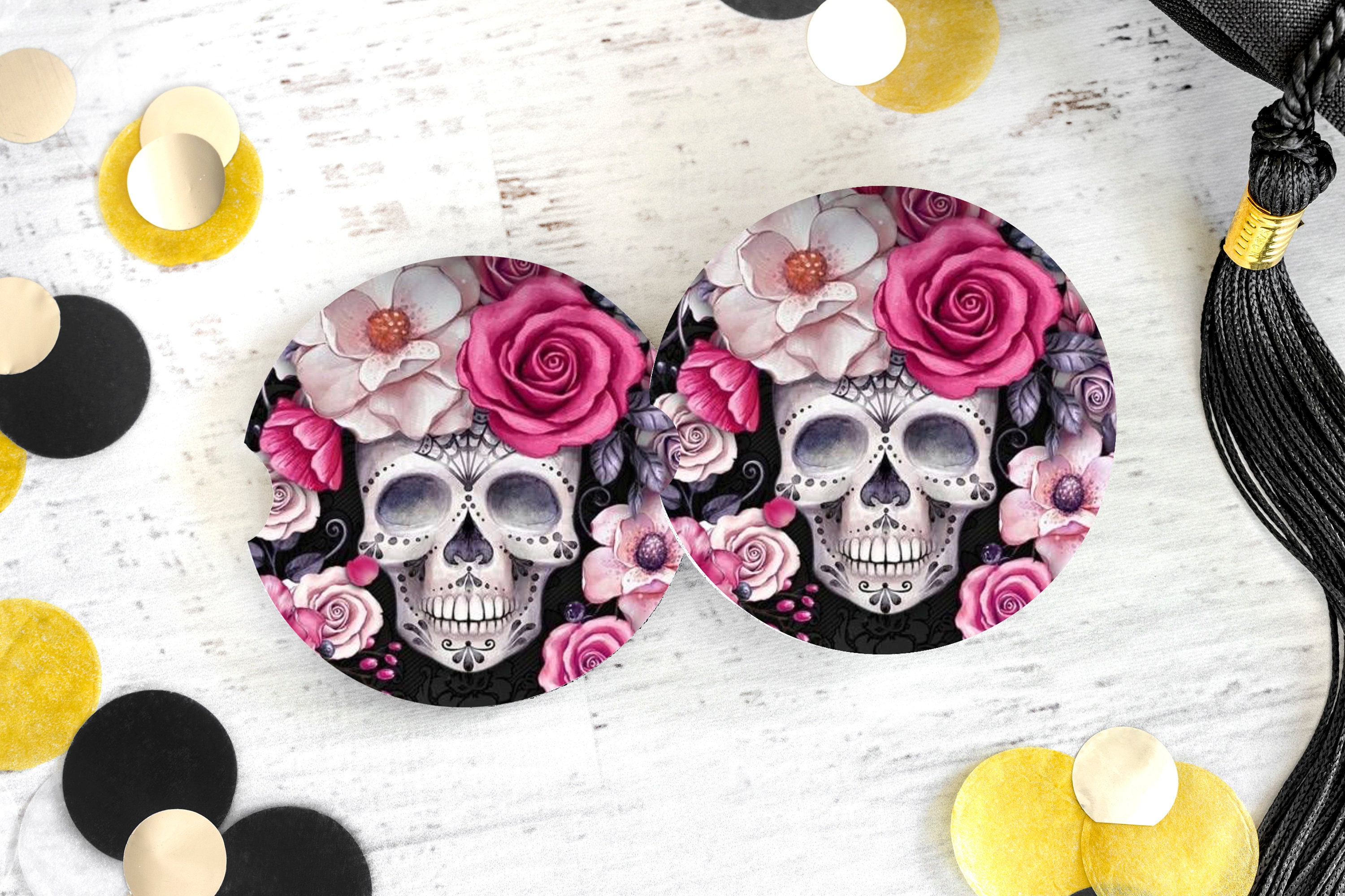 Skull and Pink Roses Air Freshener, Car Accessories for Women, Car Gift,  Pastel Goth, Car Freshie, Rose Skull Gift, Gothic Gifts for Her 