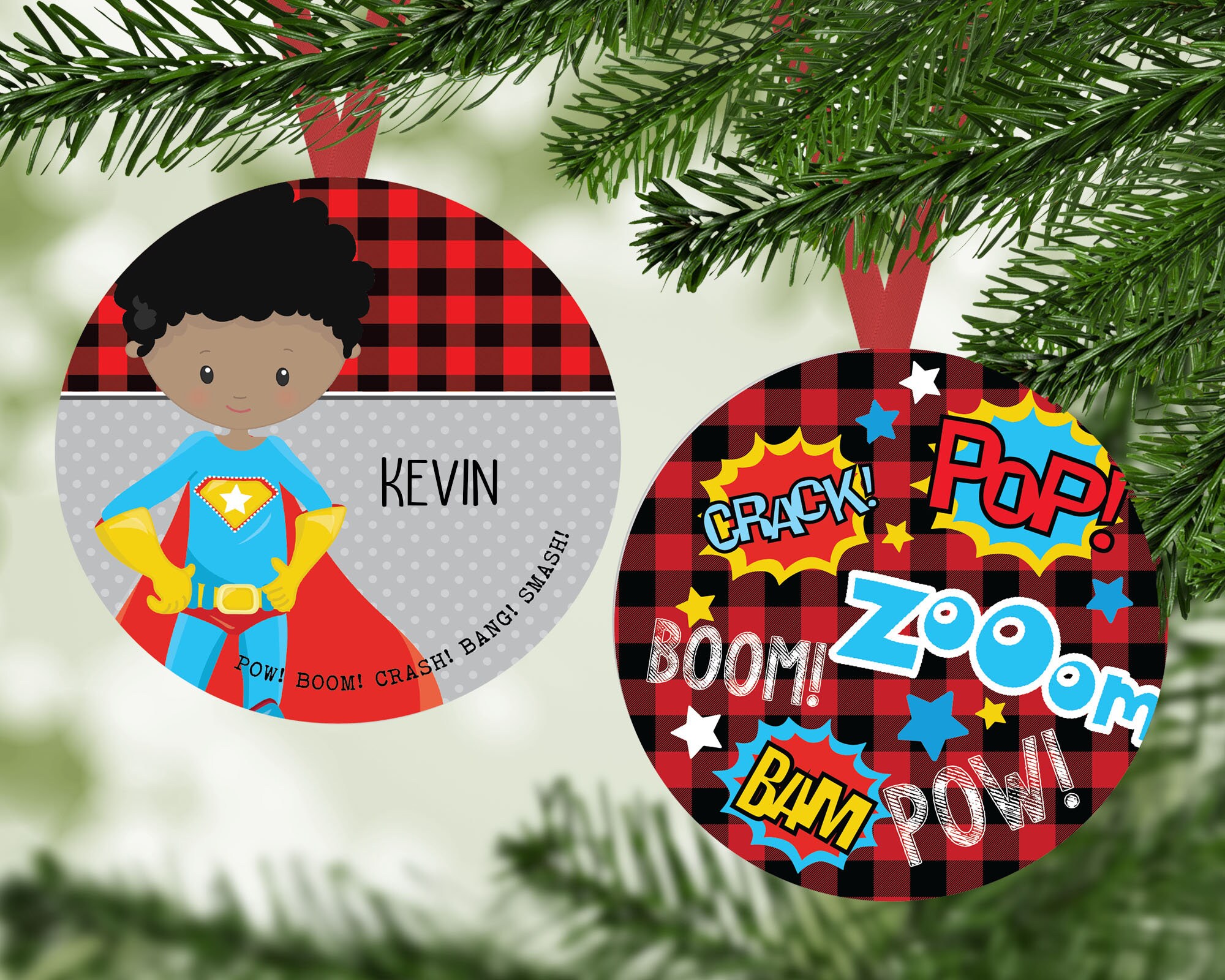 Superhero Ornament Superhero Christmas Ornament Personalized - Etsy
