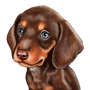 Portrait de chien personnalisé Chien drôle de bande dessinée Portrait de chien de la photo Amoureux des chiens cadeau Caricature Illustration de portrait d'animal de compagnie