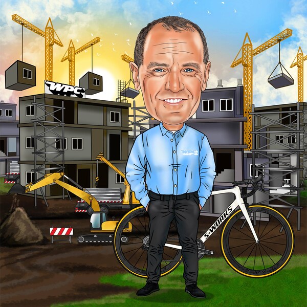 Custom Construction Caricature - Worker Caricature, Architect Caricature, Construction Builder, Engineer, Construction Painter, Maintenance