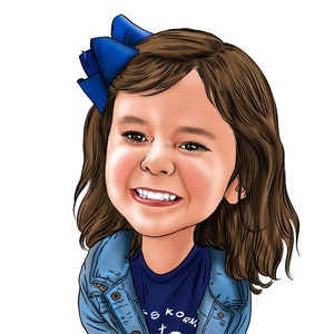 Kinder Karikatur Portrait Baby Cartoon vom Foto Kinder Karikatur Benutzerdefinierte Kind Cartoon Portrait Geschenk für Kinder