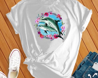 Flower Dolphins T-Shirt