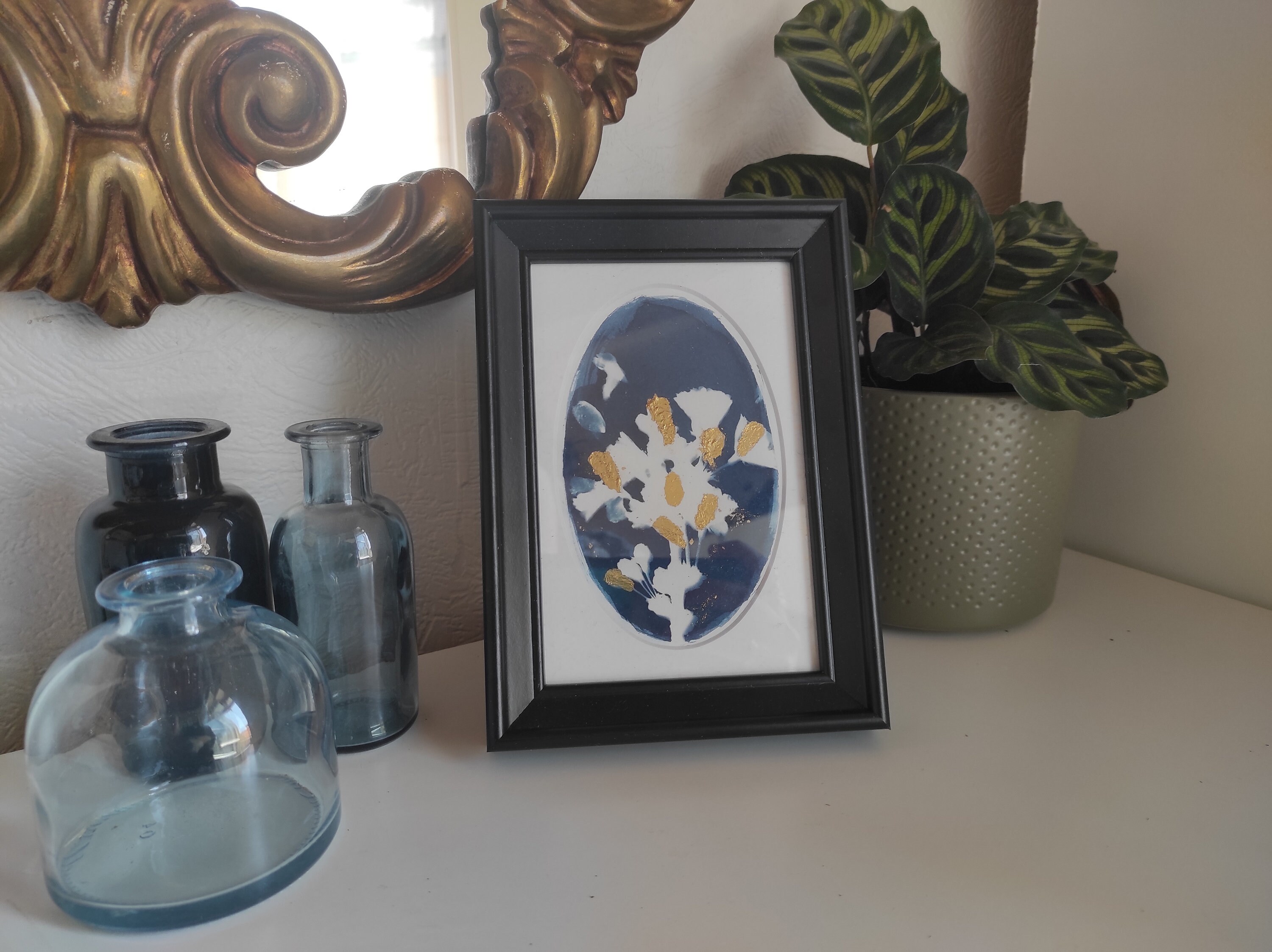 Cyanotype Botanique Bourgeons Doré