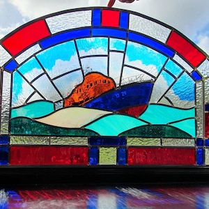 Buntglas, bemaltes Glas, Bleipaneel, Fensterbehang
