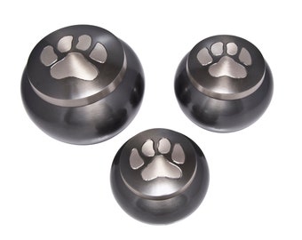 Pet Urns | Dog Urns | Cat Urns | Beautiful ODYSSEY Pet Urns with Paw Print Design | Urns for your pet's ashes in Slate or Pewter