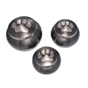 Pet Urns | Dog Urns | Cat Urns | Beautiful ODYSSEY Pet Urns with Paw Print Design | Urns for your pet&#39;s ashes in Slate or Pewter