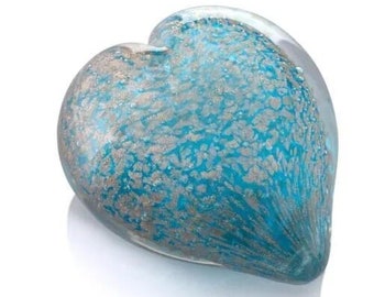 Ashes in Glass Memorial Handheld Glass Heart Stardust With Pouch