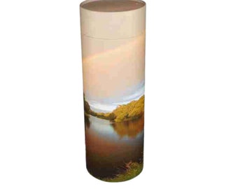 Scatter Tube - Rainbow Pond + Certificate - Biodegradable Ashes Urn - Size: Adult/Medium/Mini/Small/Keepsake