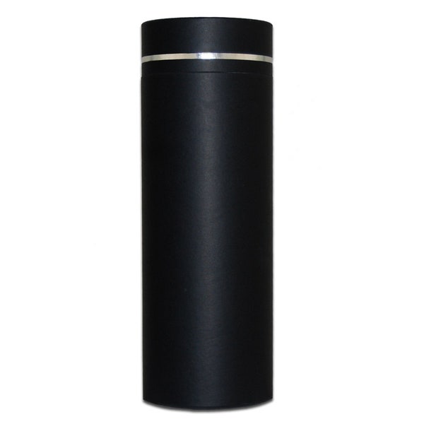 Scatter Tube - Black / Charcoal - Biodegradable Ashes Urn - Sizes: Adult / Large / Medium / Small / Keepsake  / Pet