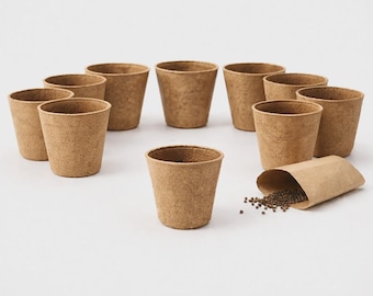 Scattering Ashes Coir Toasting Cups & Wildflower Seeds Set of 10