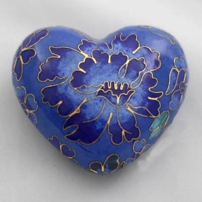 Piccola urna per Ceneri, a Forma di Cuore, con Scatola e Supporto