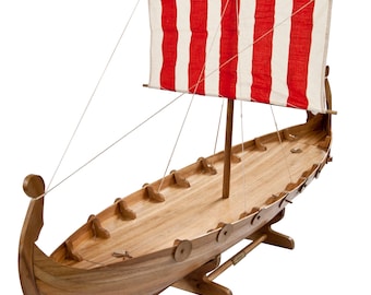 Viking Longboat Large Ashes Urn Handmade Wooden Urn for Viking Send Off Valhalla