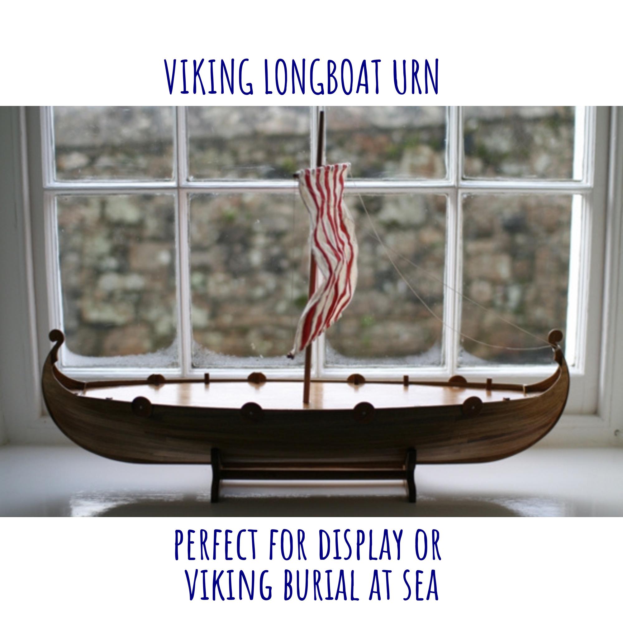 Viking Longboat Urn for Ashes – Biodegradable Water Burial Boat ...