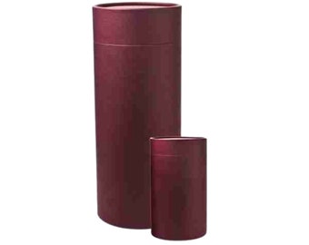 Burgundy Scatter Tube – Biodegradable Memorial Urn