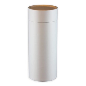 Scatter Tube - Plain White - Cremation Ashes Urn - Adult Size