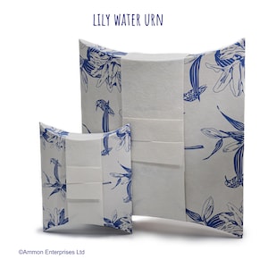 Water Urns for Ashes |  Lily Journey Pillow Urn | Biodegradable Cremation Ashes Urn | Flower Urn for Ashes | Ashes Water Ceremony