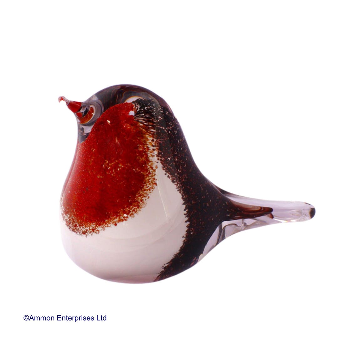 Hollow Handmade Glass Robin Keepsake Urn | Fill at Home | Memorial Gift ...