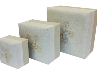 Natural Burial Ashes Urns Biodegradable White Hemp various sizes Environmentally Friendly