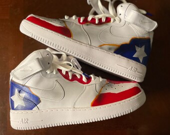 custom burnt air force 1