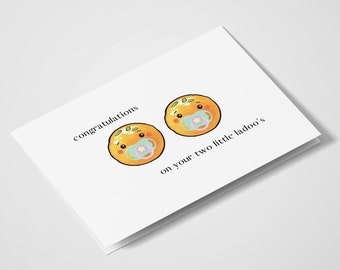 Congratulations On Your Two Little Laddo's | South-Asian | Desi Cards | New Born Cards | New Baby|  Indian Greeting Cards | Twins