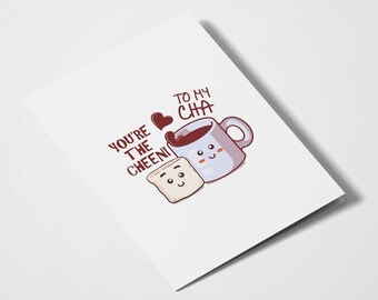 You're The Cheeni To My Cha | South Asian Card | Desi Cards | Anniversary | Valentines Day | Romantic Cards | Indian Puns | Food Pun
