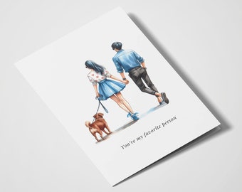 You're My Favourite | I Love You | Romantic Cards | For Her | For Him | Wedding Card | Anniversary Card | Valentines Day | Miss You
