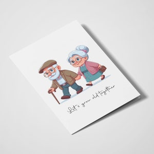 Vamos envelhecer juntos | Eu te amo | Cartões Românticos | Para ela | Para ele | Casamento | cartão de aniversário | Cartão de Dia dos Namorados