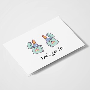 Let&#39;s Get Lit | Pun Cards | Funny Cards | Birthday Cards | Everyday Cards | Birthday | Just Because  | For Him | For Her