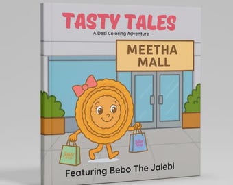 Jalebi Coloring Book | Cute Kawaii Food Coloring Book | Relaxing for Adults & Kids | Tasty Tales: Bebo the Jalebi