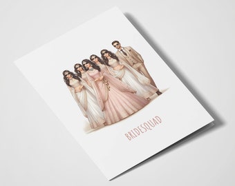 Bridesquad | Bridesmaid | Bridesman | Desi Cards | Bridesmaid Proposal Card | Will You Be My Bridesmaid | South Asian Wedding