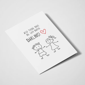 Assi Thode Naave Dil Layi Baithe Darling / Tarjetas del sur de Asia / Tarjetas Desi / Aniversario / Día de San Valentín / Romántico / Tarjetas indias