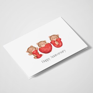 Feliz Aniversário | Ursinhos de pelúcia | Eu te amo | Cartões Românticos | Cartão do aniversário de casamento | Mamãe e Papai | Bonitinho