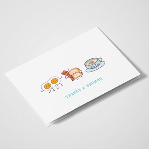 Danke ein Brunch | Pun Cards | Grußkarten | Dankeskarten | Danke | | Food Pun | Grußkarten mit Wortspiel