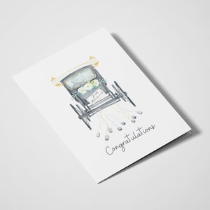 Herzlichen Glückwunsch - Just Married | Hochzeitskarte | Süße Hochzeitskarte | Glückwunschkarte hochzeit | für Pärchen | Brautpaar | Feier